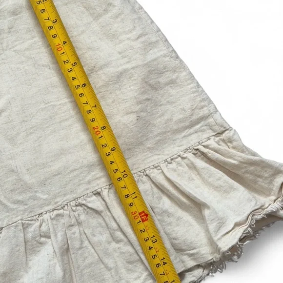 Women's Cream Ruffle Hem Skirt - Picture 5 of 7